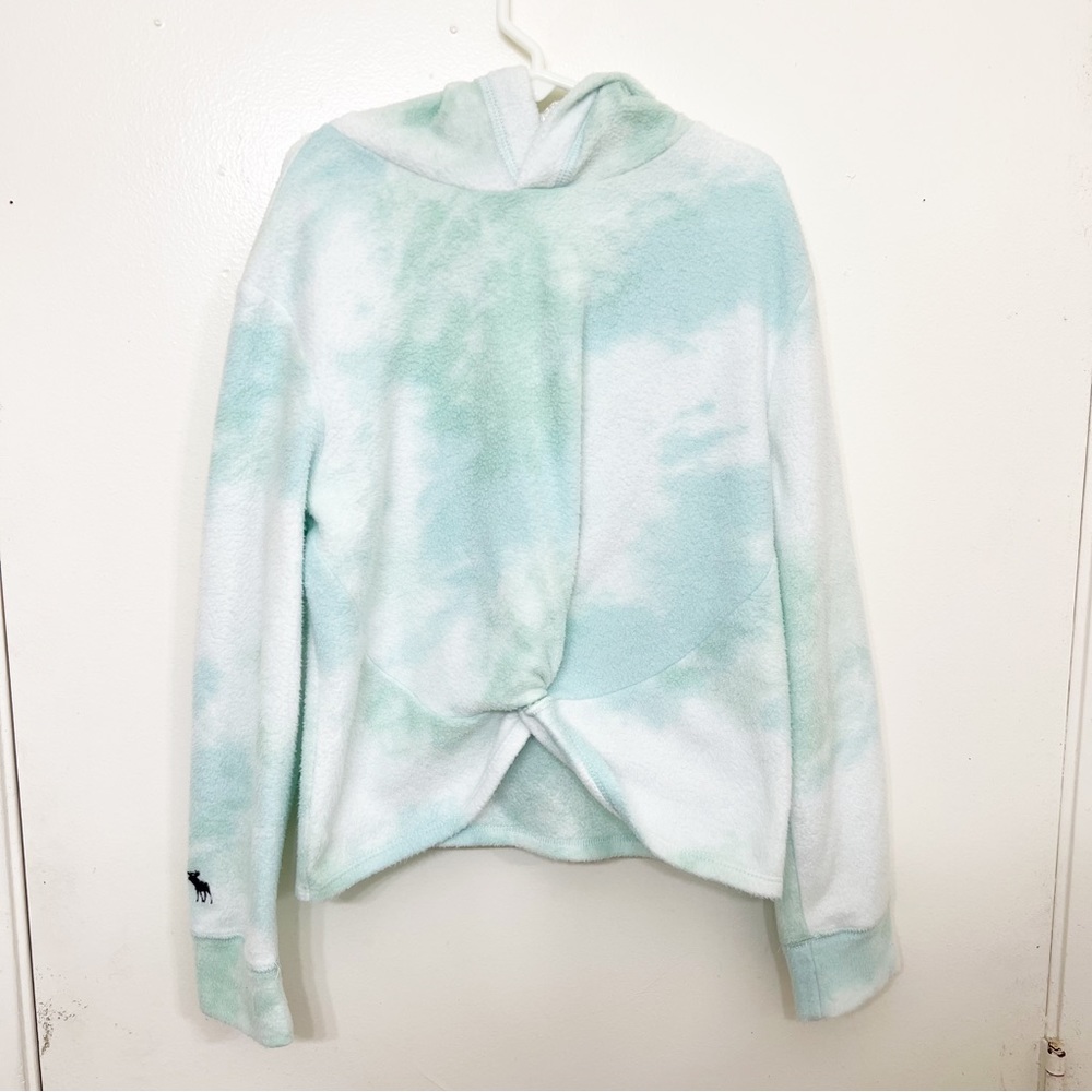 Beautiful Light Green/Blue Abercrombie Kids Girls Hoodie Size: 7/8